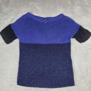 J. Crew Women's 100% Linen Open Knit Sweater Short Sleeve Size M Medium